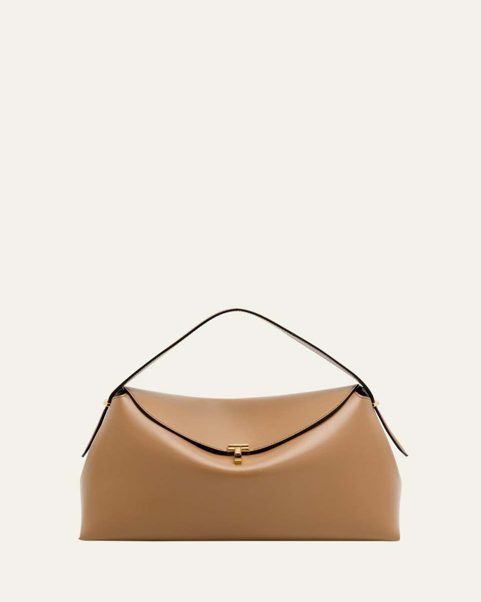 T-Lock Leather Top-Handle Bag